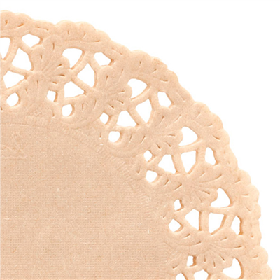 DENTELLES RONDES AJOURÉES  40 G/M2 Ø 9 CM NATUREL KRAFT (250 UNITÉ) – Image 2