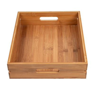 BOÎTE PORTABLE  32,5x26,5x7 CM NATUREL BAMBOU (1 UNITÉ) – Image 2