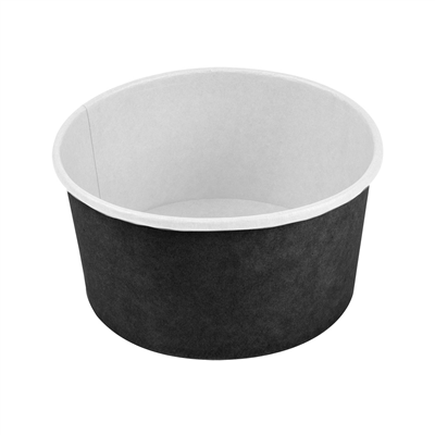 SALADIERS 1000 ML - 33,3 oz 300 + 18 PE G/M2 Ø15/12,8x6 CM NOIR CARTON (300 UNITÉ)