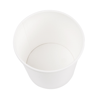 RÉCIPIENTS + COUVERCLES 780 ML - 26 oz 330 + 18 PE G/M2 Ø11,7/9,2x11 CM BLANC CARTON (250 UNITÉ) – Image 3