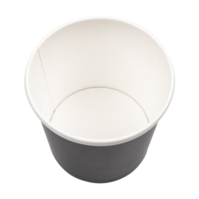 RÉCIPIENTS + COUVERCLES 780 ML - 26 oz 330 + 18 PE G/M2 Ø11,7/9,2x11 CM NOIR CARTON (250 UNITÉ) – Image 3