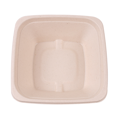 BOLS CARRÉS 'BIONIC' 700 ML 18x18x6 CM NATUREL BAGASSE (400 UNITÉ) – Image 3