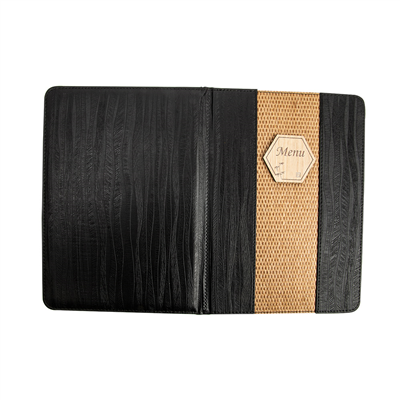 PORTE MENU 8 POCHETTES DIN-A4  22x31 CM NOIR PVC (1 UNITÉ) – Image 4