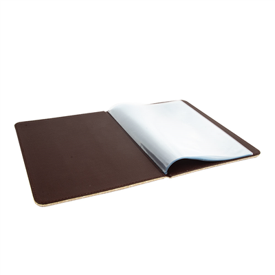 PORTE MENU 8 POCHETTES DIN-A4  22x31 CM GRIS PVC (1 UNITÉ) – Image 3