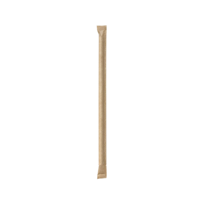 PAILLES DROITES SOUS SACHETS 'PAPER'  Ø0,60x14 CM NATUREL KRAFT (3000 UNITÉ) – Image 3