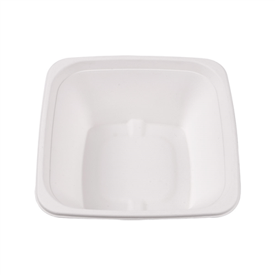 BOLS CARRÉS 'BIONIC' 950 ML 18x18x7 CM BLANC BAGASSE (400 UNITÉ) – Image 3