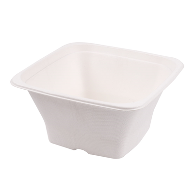 BOLS CARRÉS 'BIONIC' 1,2 L 18x18x9 CM BLANC BAGASSE (400 UNITÉ)