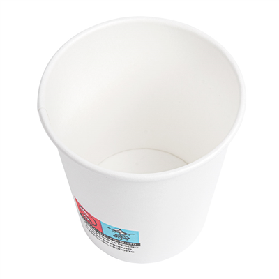 GOBELETS BOISSONS CHAUDES 1 PAROI 180 ML 260 + 18 PE G/M2 Ø7,2/5,3x7,8 CM BLANC CARTON (1000 UNITÉ) – Image 3