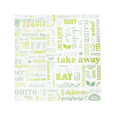 PAPIER INGRAISSABLES BASKET 'PAROLE' 35 G/M2 31x31 CM VERT PARCH.INGRAISSABLE (1000 UNITÉ)