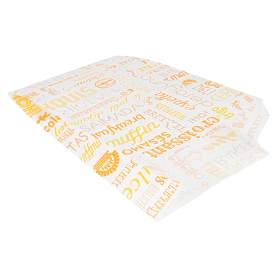 SACHETS CROISSANTS 'PAROLE' 33 G/M2 14+7x22 CM BLANC CELLULOSE (500 UNITÉ) – Image 2