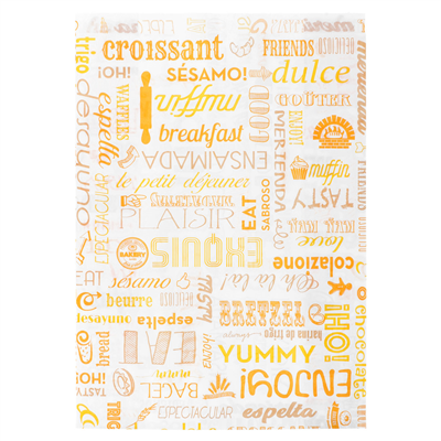 SACHETS CROISSANTS 'PAROLE' 33 G/M2 19+8x26 CM BLANC CELLULOSE (500 UNITÉ)