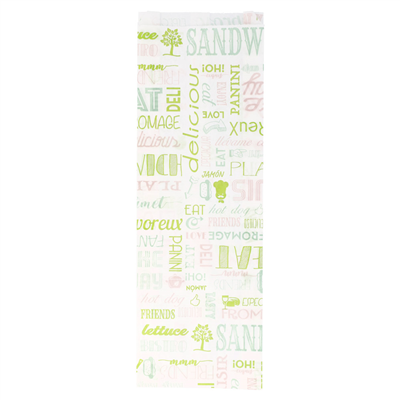 SACS BAGUETTTE GARNI 'PAROLE' 32 G/M2 12+4x35 CM BLANC PARCH.INGRAISSABLE (500 UNITÉ)