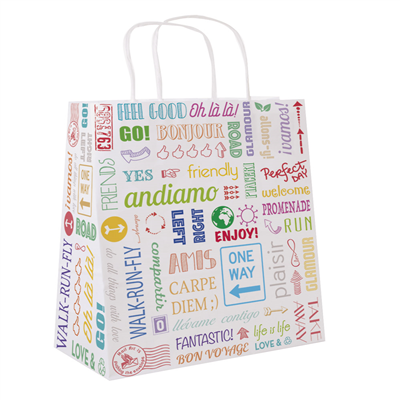 SACS SOS AVEC ANSES 'PAROLE' 80 G/M2 26+14x32 CM BLANC CELLULOSE (250 UNITÉ)