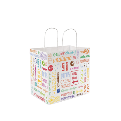 SACS SOS AVEC ANSES "TRAITEUR" 'PAROLE' 80 G/M2 26+17x24 CM BLANC CELLULOSE (250 UNITÉ)