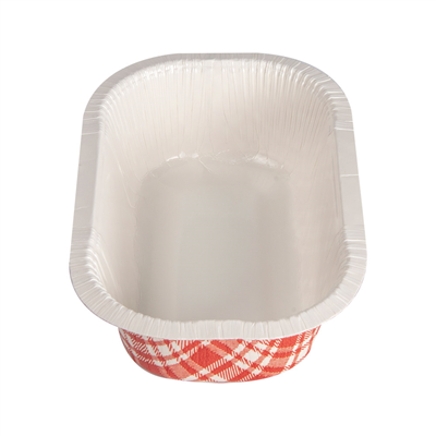BARQUETTES THERMO FIXANTES 'VICHY' 405 ML 390 G/M2 + 25G/M2 PET 16x10x4,5 CM BLANC CARTON (1000 UNITÉ) – Image 3