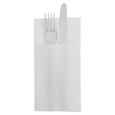 SERVIETTES KANGOUROU 'ECOLABEL - DOUBLE POINT' 18 G/M2 39x40 CM BLANC OUATE (1400 UNITÉ)