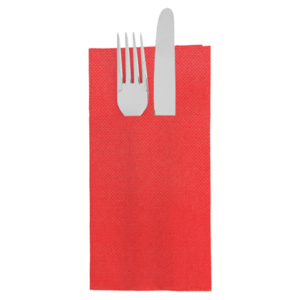 SERVIETTES KANGOUROU 'ECOLABEL - DOUBLE POINT' 18 G/M2 39x40 CM ROUGE OUATE (1400 UNITÉ)