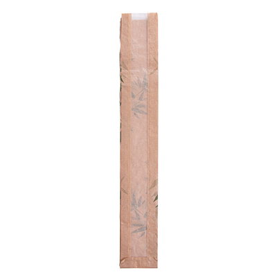 SACHETS PAIN ROND AVEC FENÊTRE ECO 'FEEL GREEN' 32 G/M2 9+4x60 CM NATUREL KRAFT (250 UNITÉ)