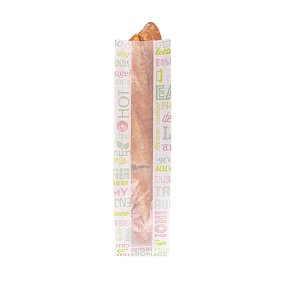 SACHETS BAGUETTE ROND AVEC FENÊTRE ECO 'PAROLE' 32 G/M2 9+6x35 CM BLANC PARCH.INGRAISSABLE (250 UNITÉ) – Image 4