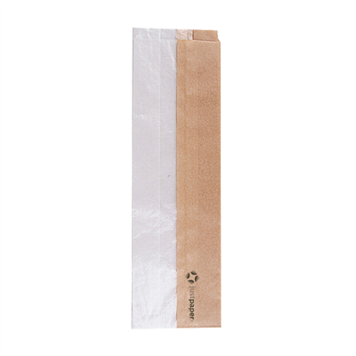 SACHETS POUR SANDWICHES AVEC FENÊTRE ECO 'CORNER WINDOW' 40 G/M2 9+5,5x30 CM NATUREL PARCH.INGRAISSABLE (250 UNITÉ)