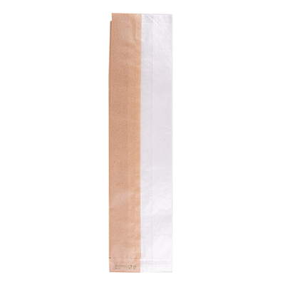 SACHETS POUR SANDWICHES AVEC FENÊTRE ECO 'CORNER WINDOW' 40 G/M2 9+5,5x38 CM NATUREL PARCH.INGRAISSABLE (250 UNITÉ) – Image 2