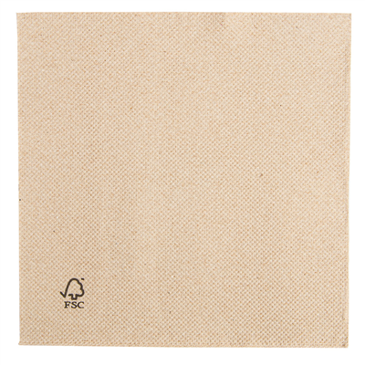 SERVIETTES ECOLABEL 'DOUBLE POINT' 19 G/M2 30x30 CM NATUREL OUATE RECYCLÉE (1800 UNITÉ) – Image 2