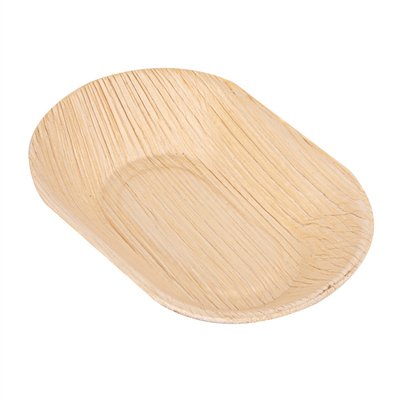 ASSIETTES 'ARECA'  11x7x2,5 CM NATUREL ARECA (200 UNITÉ)