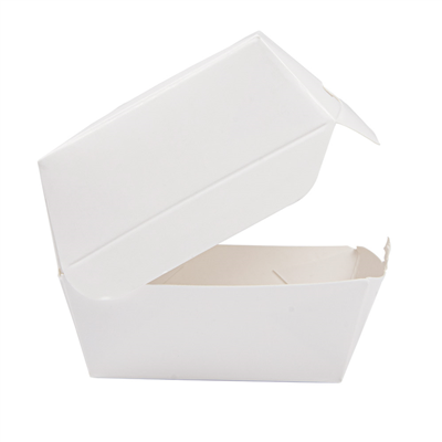 MINI BOÎTES BURGER  250 G/M2 5,3x5,7x5 CM BLANC CARTON (500 UNITÉ) – Image 2