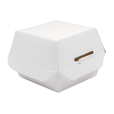 MINI BOÎTES BURGER  250 G/M2 5,3x5,7x5 CM BLANC CARTON (500 UNITÉ) – Image 3