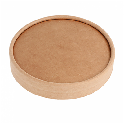 COUVERCLES POTS À GLACES 300 ML 280 + 18 PE G/M2 Ø10 CM MARRON CARTON (1000 UNITÉ)
