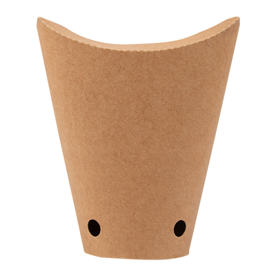 GOBELETS À FRITES AVEC FERMETURE 12 OZ - 360 ML 200 + 25PE G/M2 6,7x12,5 CM MARRON CARTON (2500 UNITÉ) – Image 2