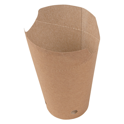 GOBELETS À FRITES AVEC FERMETURE 12 OZ - 360 ML 200 + 25PE G/M2 6,7x12,5 CM MARRON CARTON (2500 UNITÉ) – Image 5