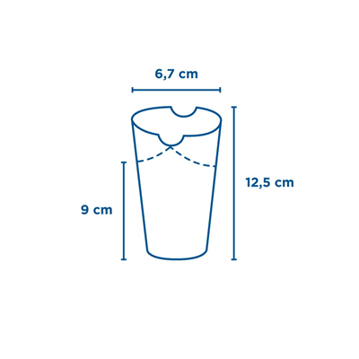 GOBELETS À FRITES AVEC FERMETURE 12 OZ - 360 ML 200 + 25PE G/M2 6,7x12,5 CM MARRON CARTON (2500 UNITÉ) – Image 6