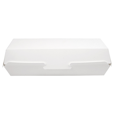 COQUILLES "HOT DOG" 'THEPACK' 230 G/M2 23,2x9x6,3 CM BLANC CARTON ONDULÉ NANO-MICRO (450 UNITÉ) – Image 2