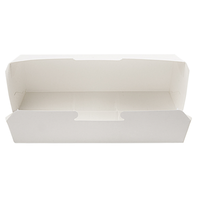 COQUILLES "HOT DOG" 'THEPACK' 230 G/M2 23,2x9x6,3 CM BLANC CARTON ONDULÉ NANO-MICRO (450 UNITÉ) – Image 3