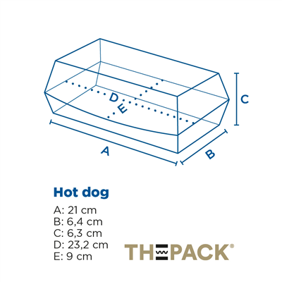COQUILLES "HOT DOG" 'THEPACK' 230 G/M2 23,2x9x6,3 CM BLANC CARTON ONDULÉ NANO-MICRO (450 UNITÉ) – Image 6