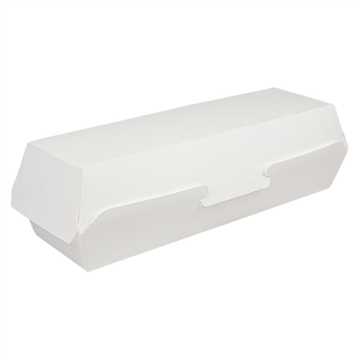 COQUILLES "HOT DOG" 'THEPACK' 230 G/M2 23,2x9x6,3 CM BLANC CARTON ONDULÉ NANO-MICRO (450 UNITÉ)