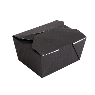 BOÎTES AMÉRICAINES MICRO-ONDABLES 'THEPACK' 780 ML 230 + 12PP G/M2 11,3x9x6,3 CM NOIR CARTON ONDULÉ NANO-MICRO (500 UNITÉ)