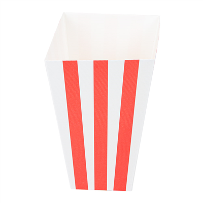 RECIPIENTS POP-CORNS 'THEPACK STRIPES' 3 L 230 G/M2 9x14x23 CM BLANC CARTON ONDULÉ NANO-MICRO (600 UNITÉ) – Image 3