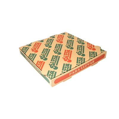 BOÎTES PIZZA 'THEPACK' 330 G/M2 29x29x3,8 CM NATUREL CARTON ONDULÉ MICROCANAL (100 UNITÉ)