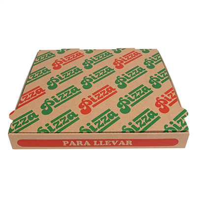 BOÎTES PIZZA 'THEPACK' 330 G/M2 32x32x3,8 CM NATUREL CARTON ONDULÉ MICROCANAL (100 UNITÉ) – Image 3