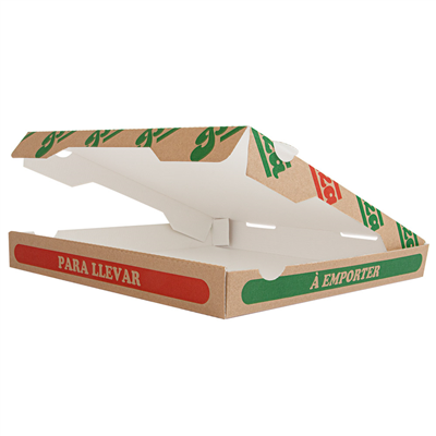 BOÎTES PIZZA 'THEPACK' 330 G/M2 32x32x3,8 CM NATUREL CARTON ONDULÉ MICROCANAL (100 UNITÉ) – Image 5
