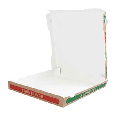 BOÎTES PIZZA 'THEPACK' 330 G/M2 32x32x3,8 CM NATUREL CARTON ONDULÉ MICROCANAL (100 UNITÉ) – Image 6