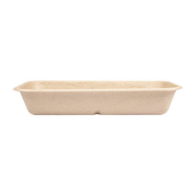 PLATEAUX 'BIONIC' 500 ML 20,9x10,7x3,5 CM NATUREL BAGASSE (400 UNITÉ) – Image 2