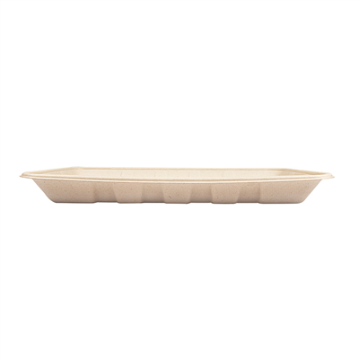 PLATEAUX 'BIONIC' 700 ML 26,8x16,7x2,6 CM NATUREL BAGASSE (400 UNITÉ) – Image 2