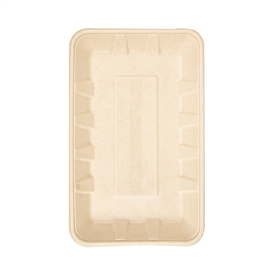 PLATEAUX 'BIONIC' 700 ML 26,8x16,7x2,6 CM NATUREL BAGASSE (400 UNITÉ) – Image 3
