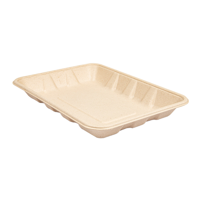 PLATEAUX 'BIONIC' 700 ML 23,7x17,3x3 CM NATUREL BAGASSE (400 UNITÉ)