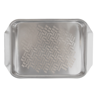 PLATEAU DE SERVICE L 'ARTINOX'  35,6x24,4x2,4 CM ARGENTE INOX (12 UNITÉ) – Image 3