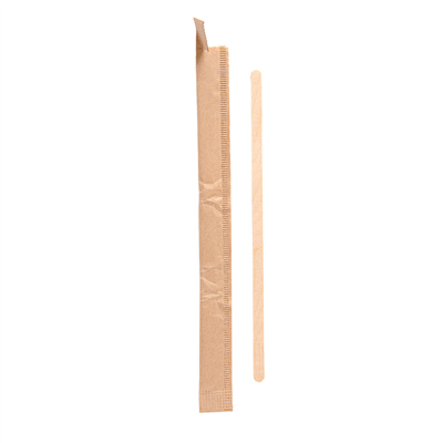 AGITATEURS CAFÉ EN SACHET KRAFT 'WOOD' 0,6x14x0,1 CM NATUREL BOIS (500 UNITÉ) – Image 3