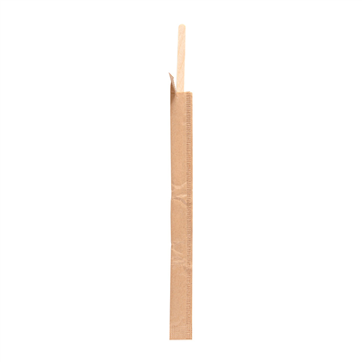AGITATEURS CAFÉ EN SACHET KRAFT 'WOOD' 0,6x14x0,1 CM NATUREL BOIS (500 UNITÉ)